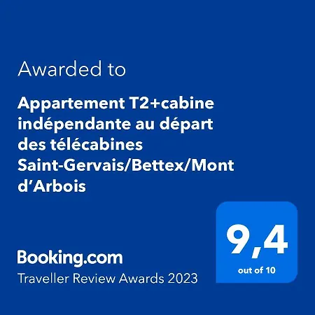 Apartment T2+cabine Independante Au Depart Des Telecabines Saint-gervais/bettex/mont D'arbois *